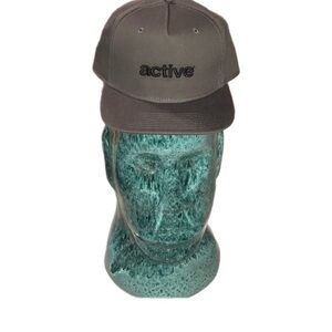 Active Skate Shop Skater Hat W/ Black Logo Skater Hat Grey Hat  Black Logo NWOT